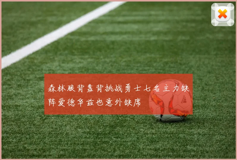 森林狼背靠背挑战勇士七名主力缺阵爱德华兹也意外缺席